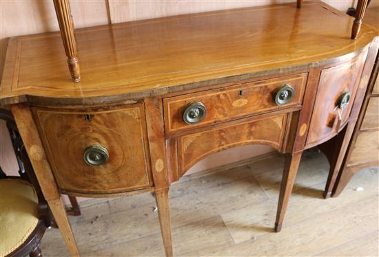 A George III inlaid mahogany sideboard W.137cm